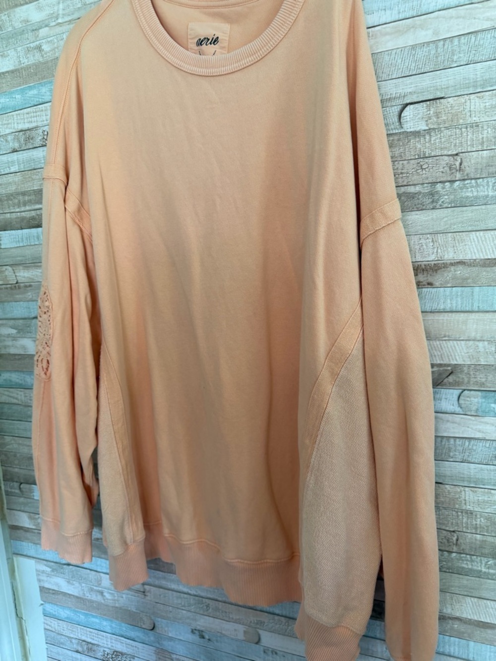 aerie Peach-Blend Oversized Crewneck Sweatshirt